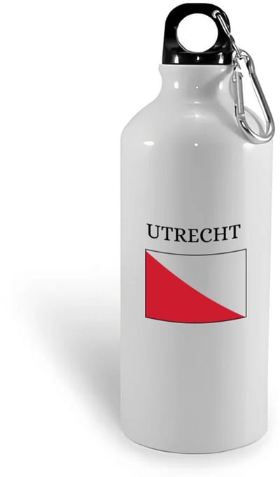 Hacebo® - Utrecht waterfles - Utrecht - toeristen - stad - vlag - geschenk - cadeau - kado - water fles - 400ML