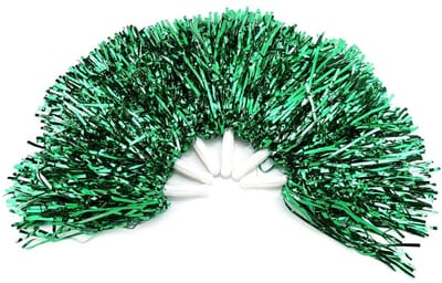 Dailygoody - Cheerleading pompons - 6/12 pcs - Perfect voor sport en feest - Groen - Pom Poms - Cheerleader accessoires - Geschikt voor Jubel squ