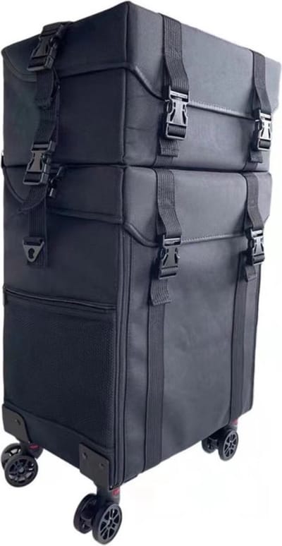 2in1 -Make up / Pedicure-trolley - Pedicure koffer - Schoonheids koffer - 100% Polyester stof - een stuk - Pedicure motor past in beide koffers - Vrij compact -voor Thuis of Mobiel gebruik of in de Kapperszaak