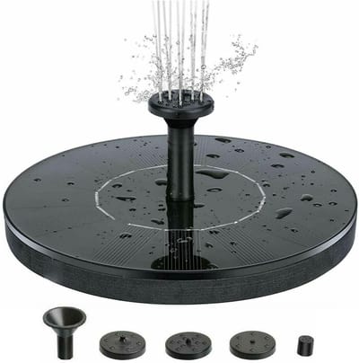 Dailygoods - Tuinfontein op Zonne-energie met 4 Sproeiers, Drijvend Waterspel voor Vijvers en Zwembaden