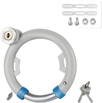 KZQ Grijze Zwaar Uitgevoerde Mountainbike Slot Rond Anti Diefstal Slot voor Scooter E Bike Elektrisch Voertuig Outdoor Fietsuitrusting Veiligheid