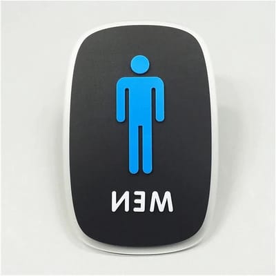 Toiletbord - Deurbord - Aanwijzen Ruimte - Elegant Design - 10x15cm - Unisex