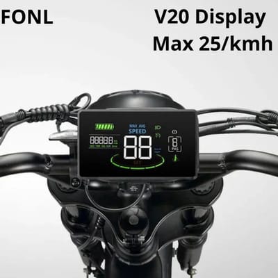 H6C LCD Display – Geschikt voor OUXI V20 – Fatbike Fietscomputer – 25 km/u Begrensd