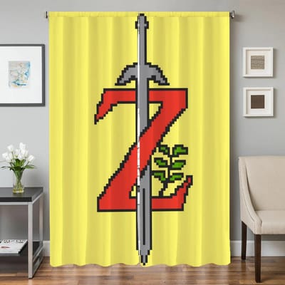 Interieur Thuis Keukengordijnen voor Woonkamer 2 Stuks Verduisterende Gordijnen Deurgordijn Z-zelda-a Scheidingswand Slaapkamerdecoratie W50xH70cmx2pcs-CL yellow