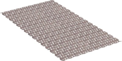 Antislip Badmat PVC met Zuignappen - Vissenontwerp Taupe
