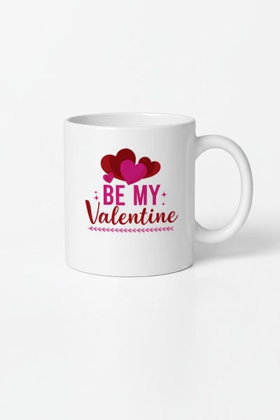 Valentijn Mok 'Be My Valentine' met Hartjes Design - Romantisch Cadeau
