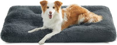 Fluffy hondenbed 110 x 73 cm donkergrijs