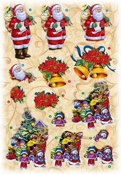Joy! Crafts Glitter Decoupage kerst nr.4