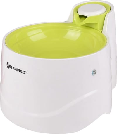 Flamingo drinkfontein bellagio wit & groen - 20.8cm l x 26.5cm b x 17cm h - 2000ml