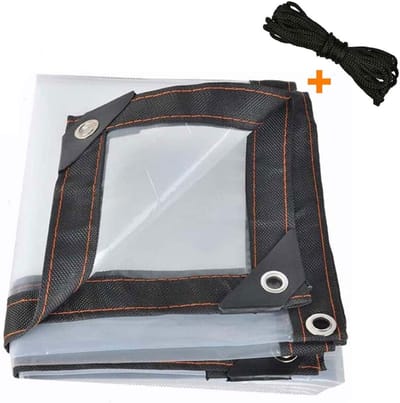 Waterdichte Tarp - Beschermhoes Luifel - Buiten Beschermen - Versterkte Rand - 5x5 Meter - Transparant