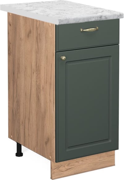 Vicco Fame-Line Keukenonderkast – 40 cm, WB Marmer Groen-Goud Landhuis