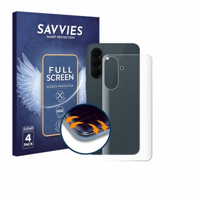 Savvies - Screenprotector voor Samsung Galaxy A37 5G (Achterkant) - Folie Beschermfolie transparant volledig dekking 4 Stuks