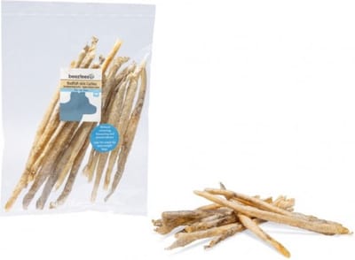 BEEZTEES HONDENSNACK ROODBAARS CURLIES 100 GR -ZONDER KLEURSTOFFEN- ZONDER BEWAARMIDDELEN - ZONDER SMAAKSTOFFEN - KORTOM GEZOND-PUUR EN LEKKER