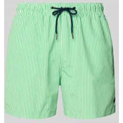 Zwemshort met achterzak en labelpatch