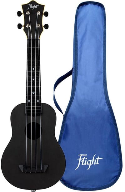Flight Electro Sopraan Ukelele - Travel Series - Piezo Pickup - Zwart - TUS35EBK