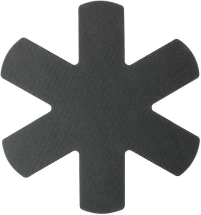 6-delige Potbeschermer van Anthraciet Vilt - Wasbaar, Voedselveilig, Snijbaar en Antislip Stacking Aid