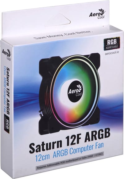 AeroCool Saturn 12F ARGB - case fan - Case ventilator - 120mm - Black