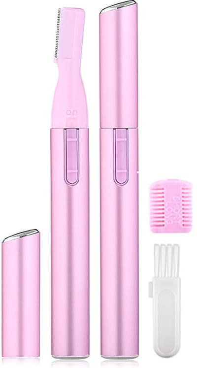 Precisietrimmer - Wenkbrauw Trimmer - Gezichtshaar verwijderen - Gezicht Ontharing - Trimmer - Wenkbrauw epilator - Wenkbrauw scheermesje - Gezichtsepilator - Lip epilator - Epileer apparaat - Dames - Heren - Roze
