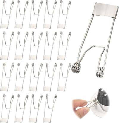 Plafondlamp Veerklem - Lichtdiode Inbouwlamp Bevestigingsklem - 20 Stuks 60x20 mm - Roestvrij Metaal Montageclip - Voor Spotlights en Downlights - Zilver