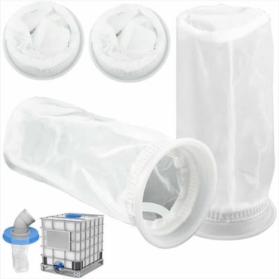 Regenwaterfilters - Pakket van 4 voor IBC-tank 1000 liter, nylon met IBC-dekselbevestiging