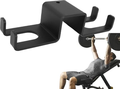Barbellhouder Muur - Verticale Opslag - Thuisgym Organiseren - Ruimtebesparend Hoekontwerp - Max 6 Stangen - Zwart