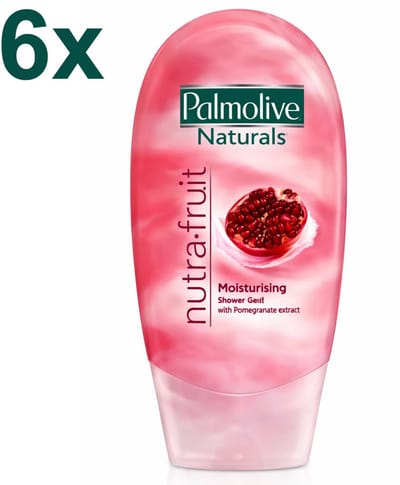 Palmolive Naturals - Nutra Fruit - Granaatappel - Douchegel - 6x 200ml - Voordeelverpakking