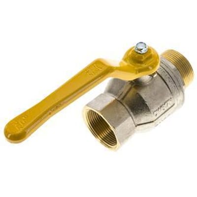 Buiten x Binnendraad R/Rp 1-1/2 inch Gas 2-Weg Messing Kogelkraan - BL2BN-M-GA-MF-112