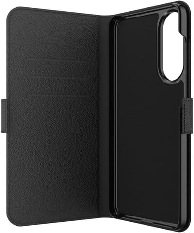 ZAGG Folio - Hoesje Geschikt voor Samsung Galaxy S25 Edge - Portemonnee Book Case met Pasjeshouder Zwart