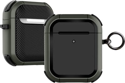 DrPhone PL5 - Case / Hoes - Bescherming tegen Val & Stootschade - Geschikt voor Airpods 1/2- Groen