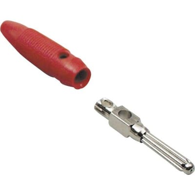 TRU COMPONENTS Pluimstekker Stekker, recht Stift-Ø: 4 mm Rood 100 stuk(s)