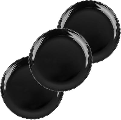 KADAX Aurora 26,5cm ondiep bord zwart verpakking van 3 stuks.