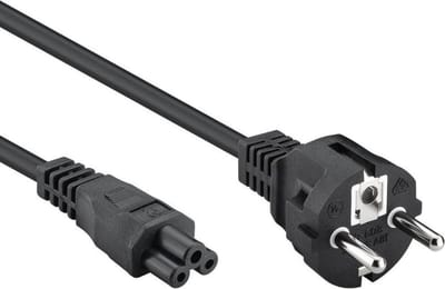 Schuko naar C5 apparaatsnoer - 3 meter - Zwart - Allteq