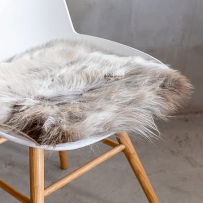 Chair pad van Texels schapenvacht - Gemêleerd