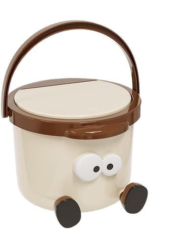 Bureau Prullenbak - Afvalbakje Deksel - Netjes Werken - Hygiënisch Zonder Handcontact - 20 x 20 x 15 cm