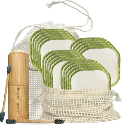 20 Wasbare Wattenschijfjes - Herbruikbare Make up Pads met 2 Waszakjes - +GRATIS herbruikbare Wattenstaafjes set - Zero Waste Producten - Duurzame Bamboe Wattenschijven