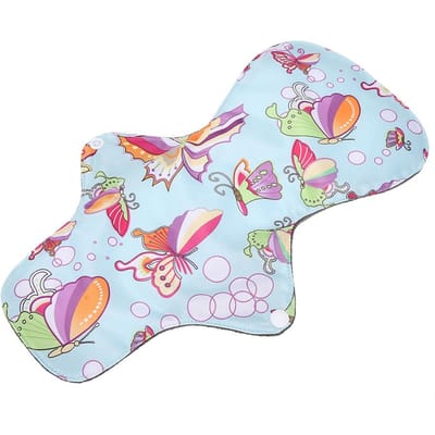 Wasbare Menstruatiecup met Bamboe Houtskoolvezel Herbruikbare Verlengde Maandverband (L 33cm)#4 white