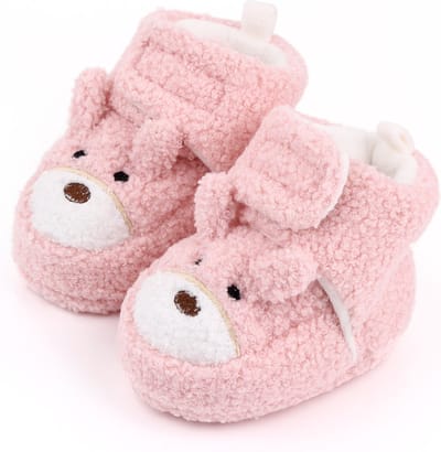 Babyslofjes - voor Pasgeborenen, Peuters en Baby's - Hoog - Maat 19-20 - 12cm - Roze