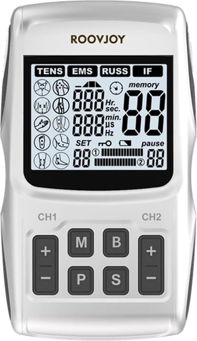 TENS Multi | Pijntherapie en Fitness | 4 in 1 Multi-elektrotherapie apparaat | Roovjoy | R-C101A