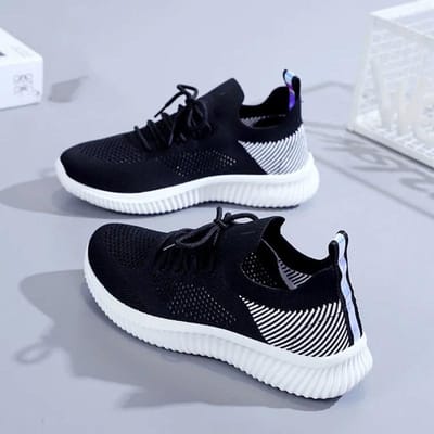 Nieuwe Zhenfei geweven casual sneakers voor dames met ademende mesh en zachte zool, geschikt voor gebruik in de buitenlucht. 40 white
