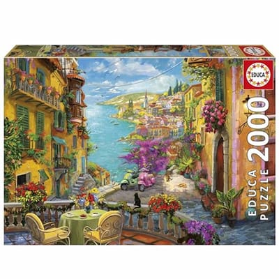 Puzzel met 2000 Delen van Spaanse Koffie voor Volwassenen met Lijm, Afmetingen: 96 x 68 cm, Geschikt vanaf 14 Jaar