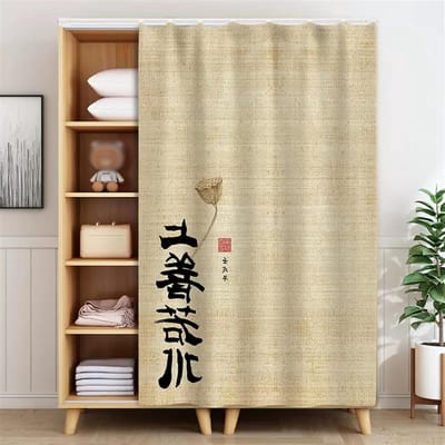Liveinu Boerderij Privacy Kast Gordijnen, Stofdicht Deuropeningsgordijn, Korte Raamgordijnen voor Café, Badkamer, Keuken, Boerderij, Kast Berging, Kaki 9, 40" B x 72" H
