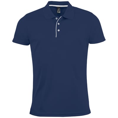 SOLS Heren Performer korte mouw Pique Polo Shirt (Franse marine)