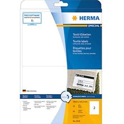 Herma 4519 Naametiketten 199.6 x 143.5 mm Acetaatzijde Wit 40 stuk(s) Weer verwijderbaar Laser (zwart/wit), Kopiëren (zwart/wit), Laser (kleur),