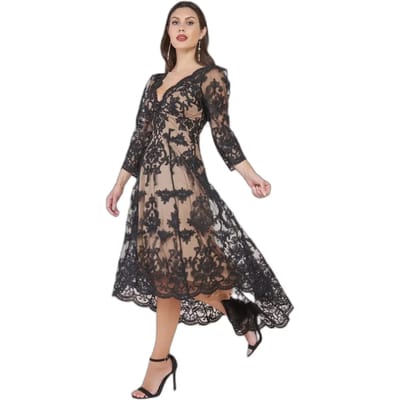 Asymmetrische kanten jurk dames Goddiva