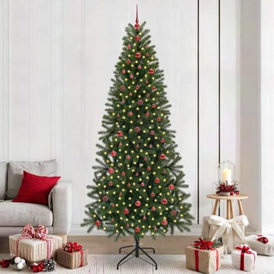 vidaXL - Kunstkerstboom - Groen - 240 - cm - PE - en - PVC
