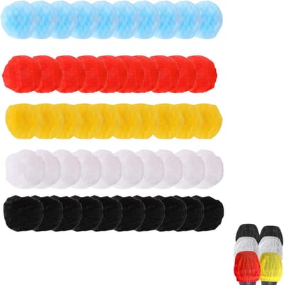 50 stuks wegwerp-microfoonhoezen - vliesstof - voorruitafdekking - beschermkap voor KTV - Recording Room - News Gathering - 5 kleuren - 10 per kleur