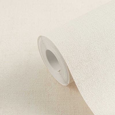 LINNENLOOK BEHANG | Subtiel glanzend - Beige Crème Wit - A.S. Création Cuba II