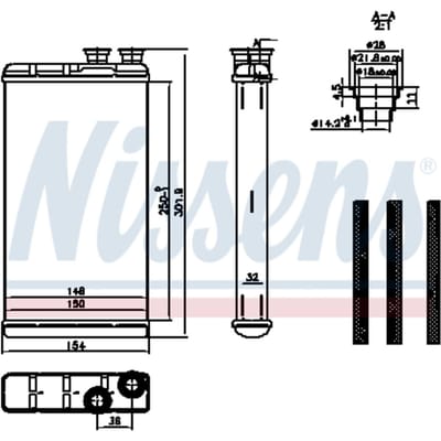 Warmtewisselaar, interieur verwarming NISSENS 727210