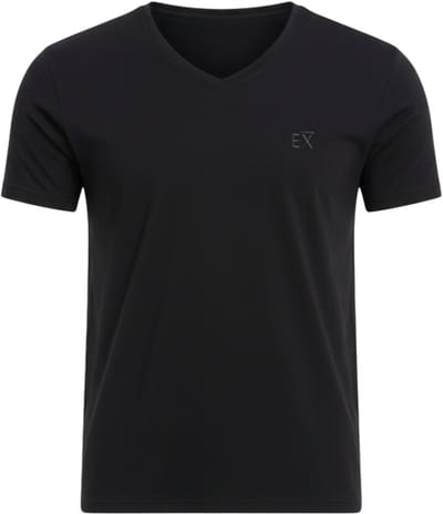 OMBRE T-shirt - Katoen - Korte Mouw - Geen Sluiting Zwart S