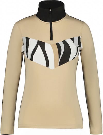 Icepeak Ellery Half Rits Lange Mouw T-shirt Beige 2XL Vrouw
